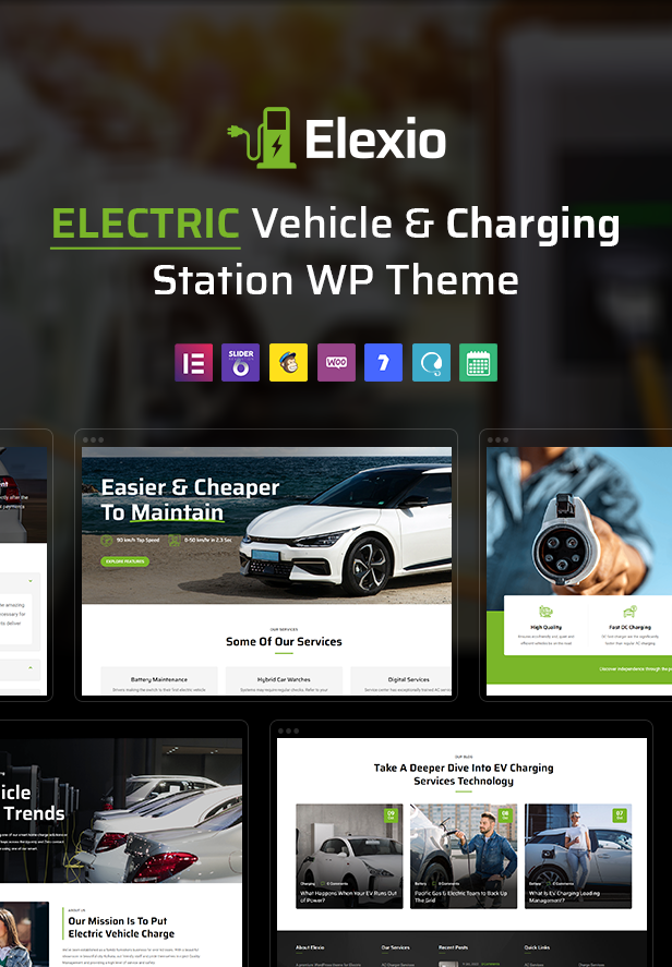 Elexio - Electric Mobility WordPress Theme + RTL