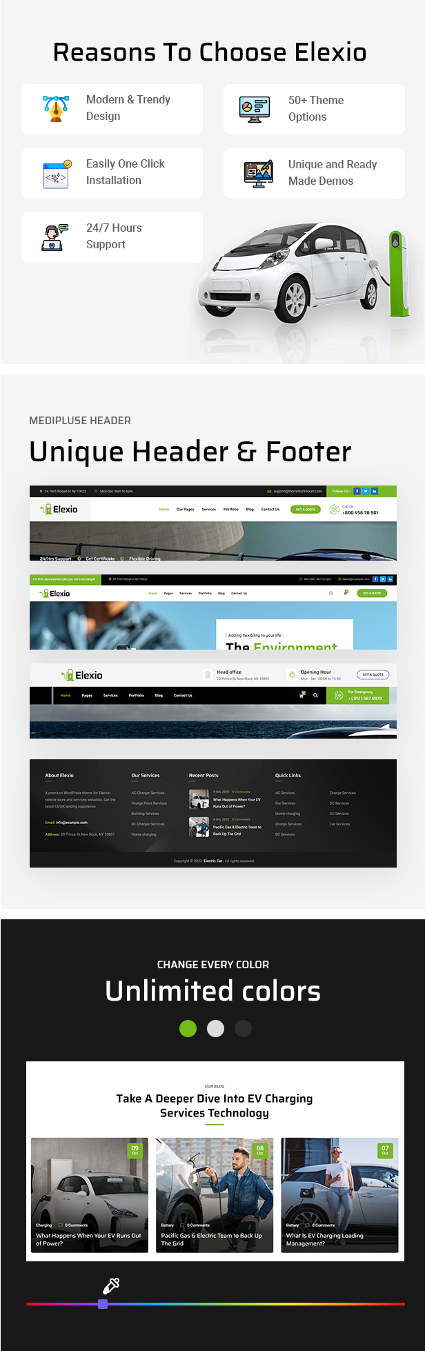 Elexio - Electric Mobility WordPress Theme + RTL